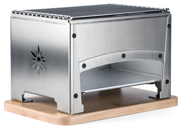 Product image #1 for Louis Tellier Brasero Stainless Steel Tabletop Charcoal BBQ Grill