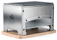Louis Tellier Brasero Stainless Steel Tabletop Charcoal BBQ Grill