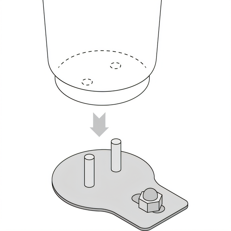 Product image #1 for RATIONAL Unit Leg Fixing Kit, Package of 4, for SelfCookingCenter and CombiMaster Plus Models 61/62/101/102