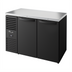 Thumbnail image #1 for True Premier Bar Two-Section 48-Inch Refrigerated Back Bar Cooler with Solid Hinged Locking Doors and Stainless Steel Top