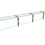 Thumbnail image #1 for Hatco Flav-R-Shield™ EP12-13218 Single-Sided Full-Service Pass-Over Food Shield, 4-Bay, 132-Inch Wide, Tempered Glass, 304 Stainless Steel Posts