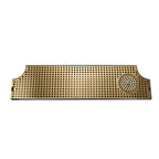 Thumbnail image #1 for Micro Matic USA DP-MET-H-PVD-28GR-Z 28-Inch Surface-Mount Stainless Steel Drip Tray Trough with Glass Rinser and PVD Brass Screen