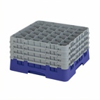 Thumbnail image #2 for Cambro Camrack® 36S900186 Full-Size Low-Profile 36-Compartment Glass Rack, Navy Blue, 2-7/8" Max Diameter, 9-3/8" Max Height Case of 2