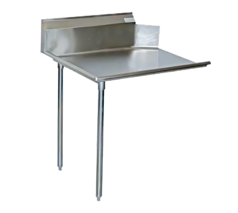 Product image #1 for Serv-Ware 48 Inch Left Clean Dish Table with 11 Inch Backsplash, 304 Stainless Steel
