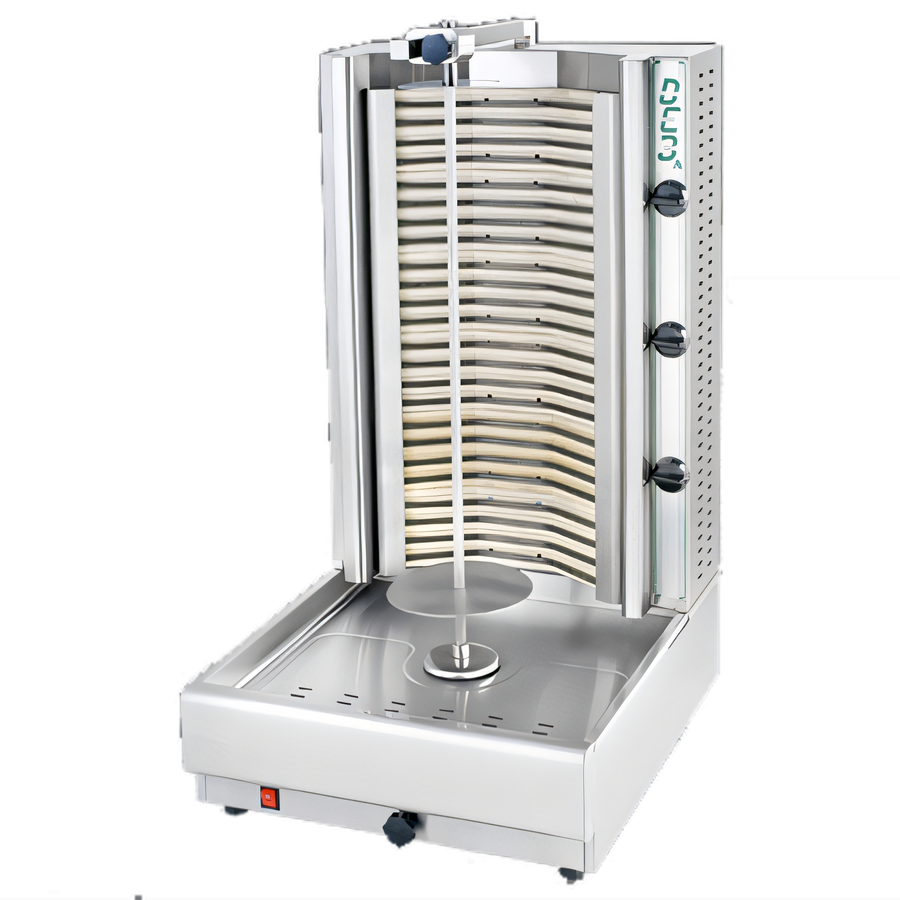 Product image #1 for Visvardis Electric Vertical Gyro Machine Broiler, 90-140 lb Capacity, 220V, 3-Phase