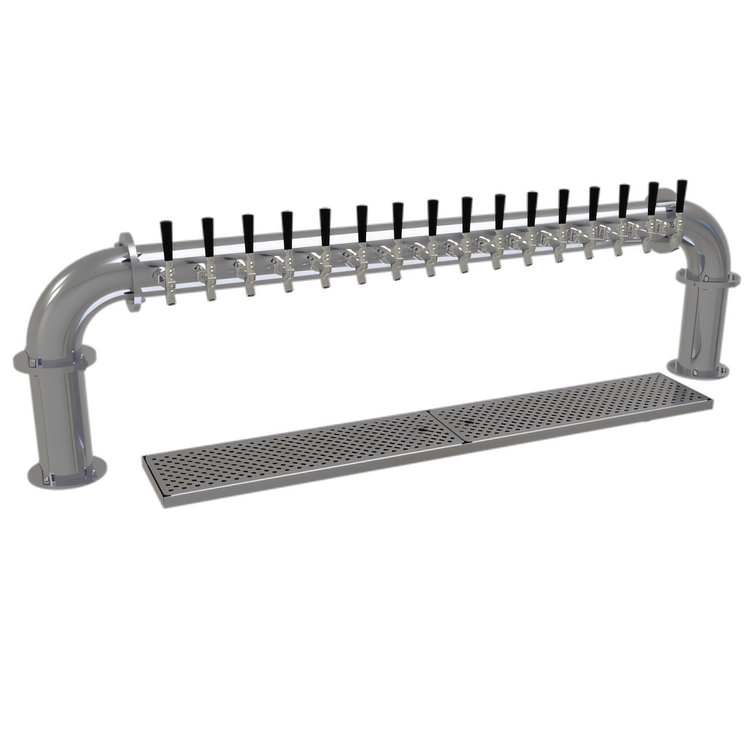 Product image #1 for Glastender Countertop Pipe Pass-Thru Glycol-Cooled Draft Dispensing Tower, 16 Faucets, 2 Columns