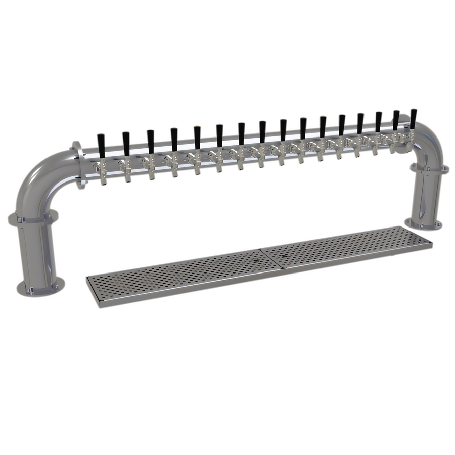 Product image #1 for Glastender Countertop Pipe Pass-Thru Glycol-Cooled Draft Dispensing Tower, 16 Faucets, 2 Columns