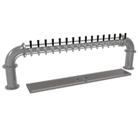 Glastender Countertop Pipe Pass-Thru Glycol-Cooled Draft Dispensing Tower, 16 Faucets, 2 Columns