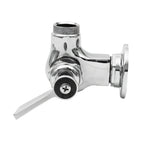 Thumbnail image #1 for Fisher 70459 ADA Wall-Mount Stainless Steel Control Valve, Single-Hole, Swivel Outlet and Stem, Lever, 1/2-Inch Female Inlet, Without Spout