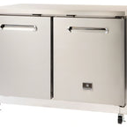 Thumbnail image #1 for Kelvinator Commercial KCHUC48R-32 2-Door Undercounter Refrigerator, 48-Inch, ADA Height, Solid Doors, Stainless Steel Worktop