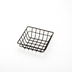 Thumbnail image #1 for American Metalcraft Square Black Iron Wire Grid Serving Basket, 6 x 6 x 2 Inches