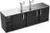 Thumbnail image #1 for Beverage-Air 94-Inch Three-Door Flat-Top Direct Draw Draft Beer Cooler with Dual Faucet Towers