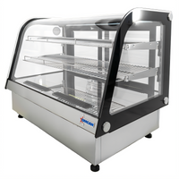 Omcan Drop-In Curved Glass Refrigerated Deli Case, 35-Inch, 3.95 Cu. Ft., Sliding Door