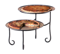 Ironworks Two-Tier Black Wrought Iron Buffet Display Stand