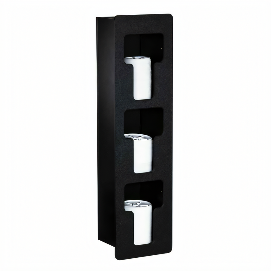Product image #1 for Built-In 3-Section Black Polystyrene Lid Dispenser