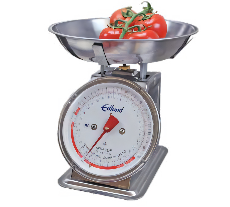 Product image #1 for Edlund Top-Loading Dial Portion Control Scale with Sloped Face and Stainless Steel Bowl, 32 oz Capacity