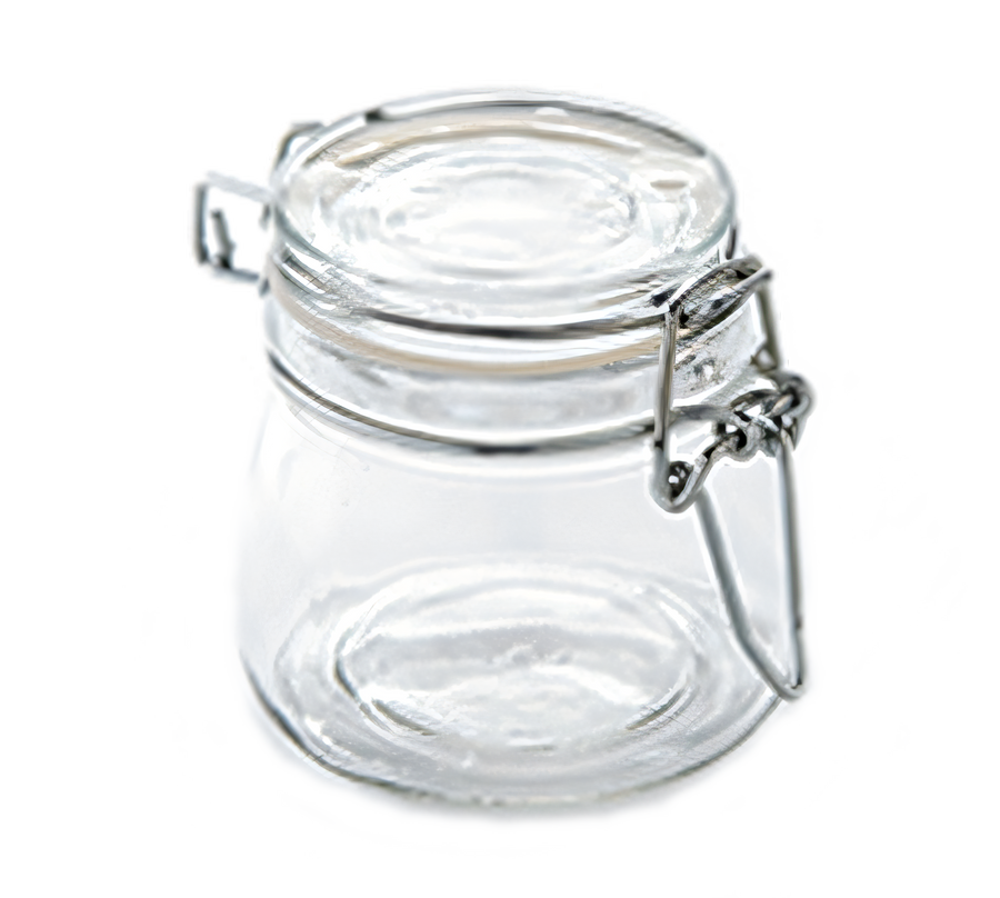 Product image #1 for American Metalcraft 5 oz Clear Glass Mini Mason Jar Condiment Jar with Hinged Lid