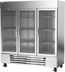 Thumbnail image #1 for Beverage-Air Horizon Series Dual-Temperature Three-Section Glass Door Reach-In Refrigerator/Freezer, Bottom Mount, Stainless Steel