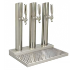Thumbnail image #1 for Micro Matic USA Skyline BS-SKY-3PSSKR-LR 3-Faucet Countertop Glycol-Cooled Draft Beer Station, Less Rinser, Polished Stainless Steel