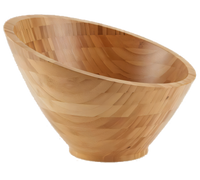 American Metalcraft 48 oz. Angled Bamboo Serving Bowl