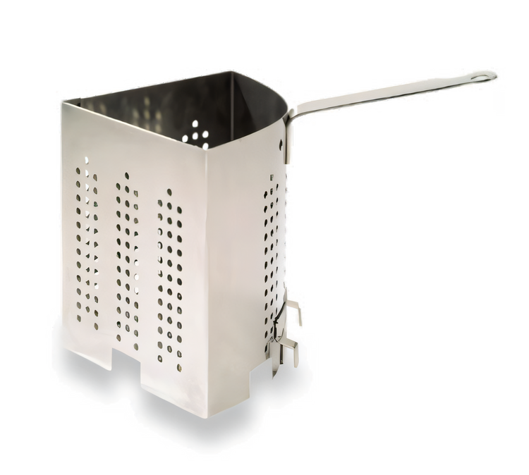 Product image #1 for Matfer Bourgeat Stainless Steel Triangular Pasta Cooker/Strainer Basket, 3 Qt., 7-Inch H, for 14-1/8-Inch Stockpot