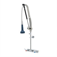 T&S Brass EverSteel DuraPull Wall Mount Pull-Down Pre-Rinse Unit, 8-Inch Centers, 1.15 GPM