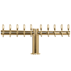 Thumbnail image #1 for Micro Matic USA Metropolis METRO-T-10PVDKR 34-Inch Countertop Glycol-Cooled 10-Faucet Draft Beer Tower, PVD Brass Finish