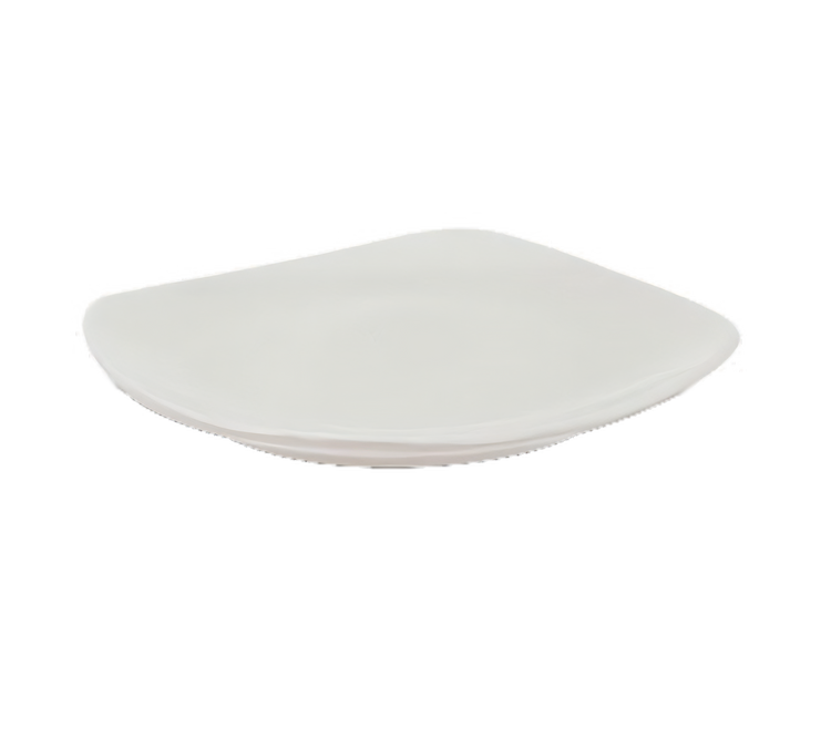 Product image #2 for 8-Inch Square Ceramic Plate, Alpine White