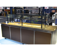Advance Tabco Sleek Shield GSGD-40-72 Self-Service Double-Sided Glass-Top Food Shield