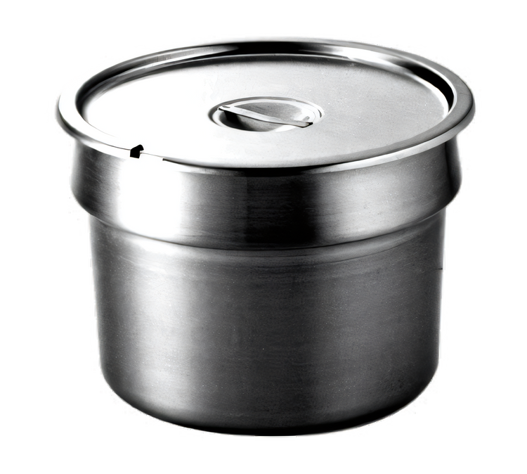 Product image #1 for 11 Quart Round Bain Marie Inset with Handles and Slotted Lid