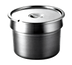 Thumbnail image #1 for 11 Quart Round Bain Marie Inset with Handles and Slotted Lid