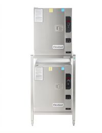 Cleveland SteamChef Double-Stacked 2-Compartment Electric Boilerless Convection Steamer with Stacking Stand