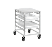 Channel Manufacturing Aluminum 6-Level Poly Box Rack Cart with 5-Inch Swivel Casters, 20.5 x 26 x 38 Inches