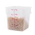 Thumbnail image #2 for Winco 8 Qt Translucent Square Polypropylene Food Storage Container, Container Only