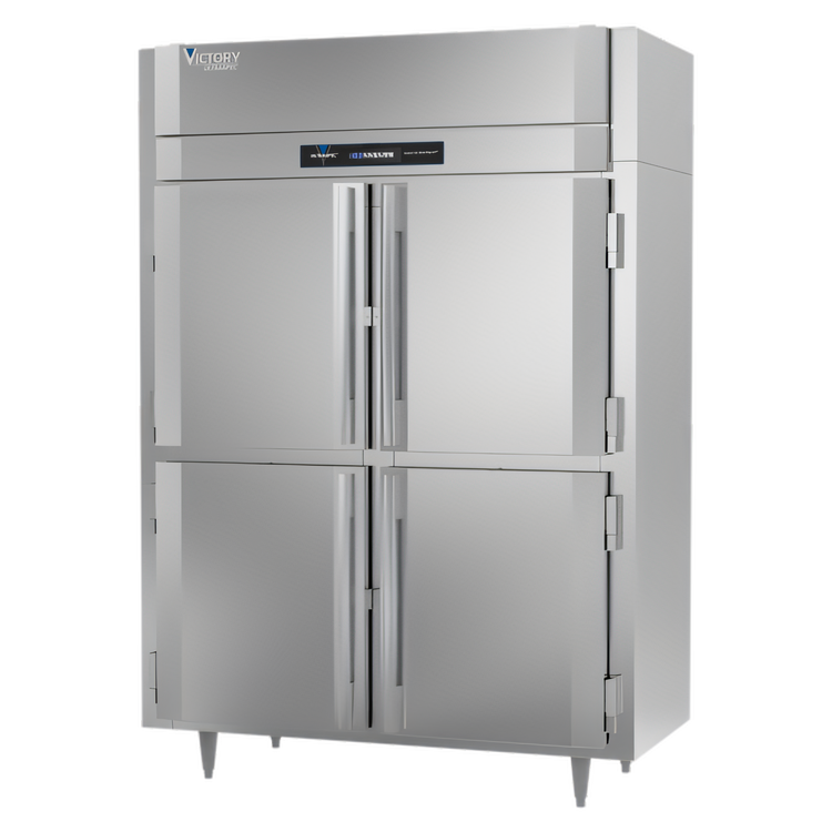 Product image #1 for Victory UltraSpec Two-Section Shallow Depth Reach-In Freezer with Half-Height Solid Hinged Doors, 41.35 Cu. Ft.
