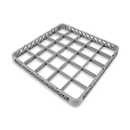 Thumbnail image #1 for Crestware REC25 25-Compartment Dish Rack Extender, Chemical-Resistant Polymer, Soft Gray, Textured Case of 12