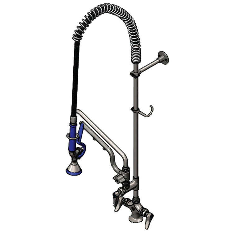 Product image #1 for EverSteel Stainless Steel Single-Hole Deck-Mount Pre-Rinse Faucet Assembly with Add-On Faucet and 12-Inch Swing Nozzle