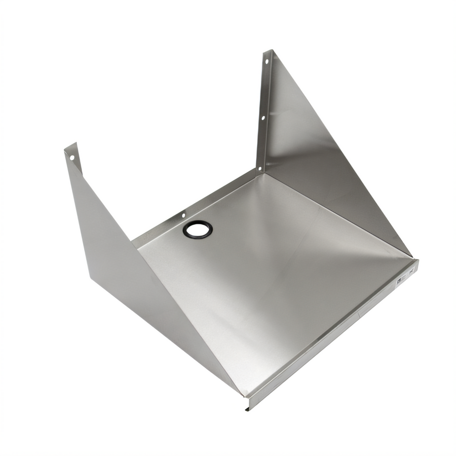 Product image #1 for John Boos Wall-Mount Microwave Shelf, 24 x 20 x 15 Inches, 16-Gauge 300 Series Stainless Steel