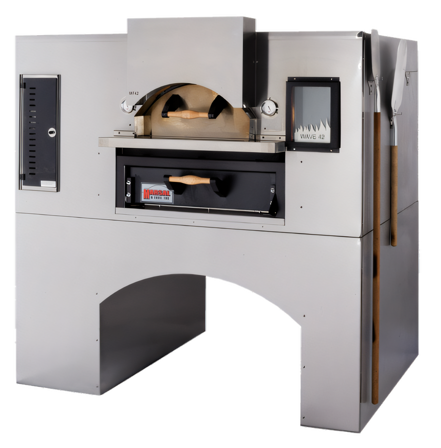 Product image #1 for Wave Flame Double Stacked Gas Deck Oven with 36" x 36" and 36" x 42" Cooking Surfaces