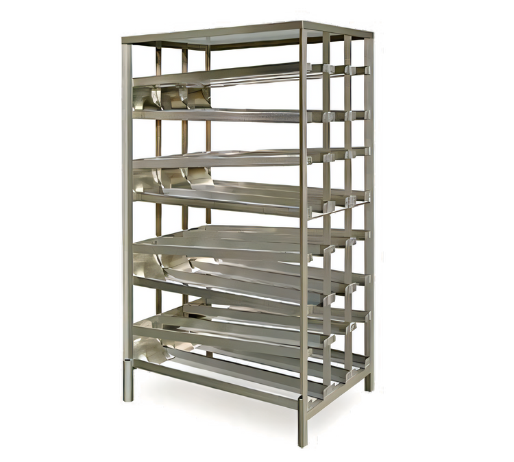 Product image #1 for Dinex 84-Can #10 Mobile Can Rack with Stainless Steel Top and 4-Inch Casters