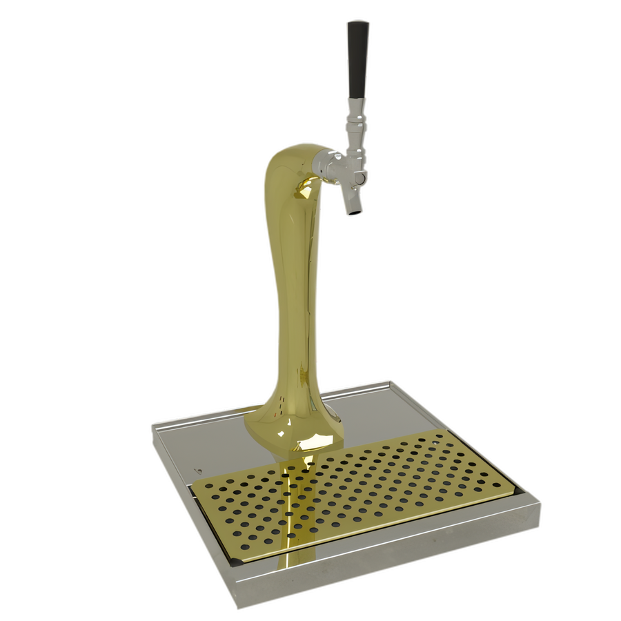 Product image #1 for Glastender Cobra 1-Faucet Countertop Glycol-Cooled Draft Dispensing Tower, Gold Finish