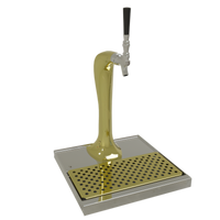 Glastender Cobra 1-Faucet Countertop Glycol-Cooled Draft Dispensing Tower, Gold Finish