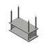 Thumbnail image #1 for John Boos Heavy-Duty Double Ceiling Mount Overshelf, 72W x 18D, Stainless Steel