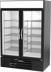 Thumbnail image #1 for Beverage-Air MarketMax Two-Section Reach-In Wine Merchandiser with Double-Pane Hinged Glass Doors, 46.15 Cu. Ft., Black, Bottom-Mount Refrigeration