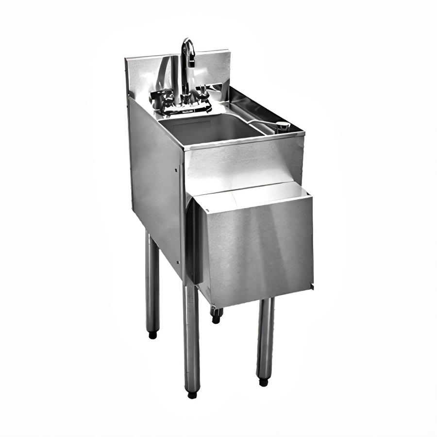 Product image #1 for CHOICE Free-Standing Underbar Hand Sink Unit with Gooseneck Faucet, 12 Inch Wide