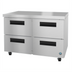 Thumbnail image #1 for Hoshizaki Steelheart 48-Inch Two-Section Undercounter Freezer with Four Drawers, 13.66 Cu. Ft.