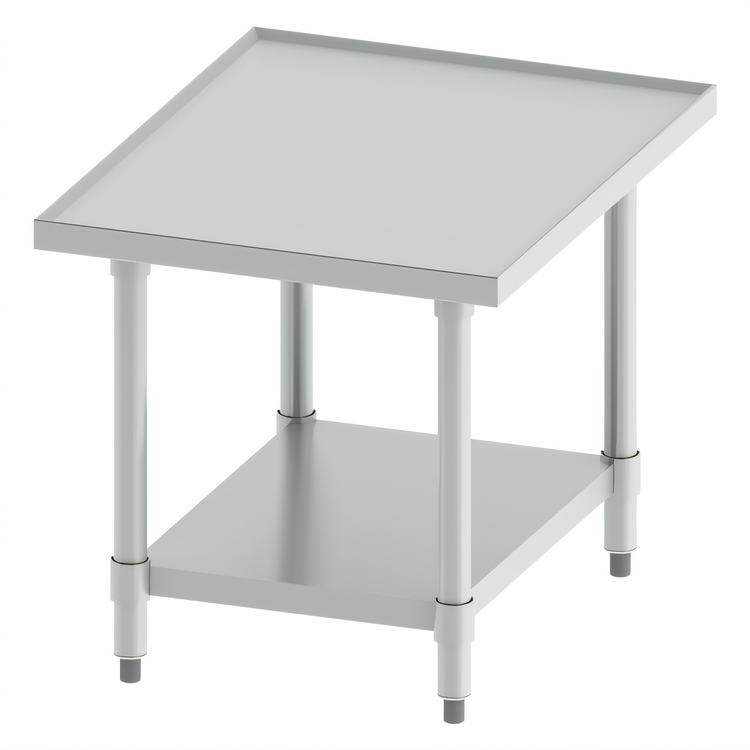 Product image #1 for Winco 24-Inch Stainless Steel Equipment Stand for Mixers and Slicers with Galvanized Undershelf