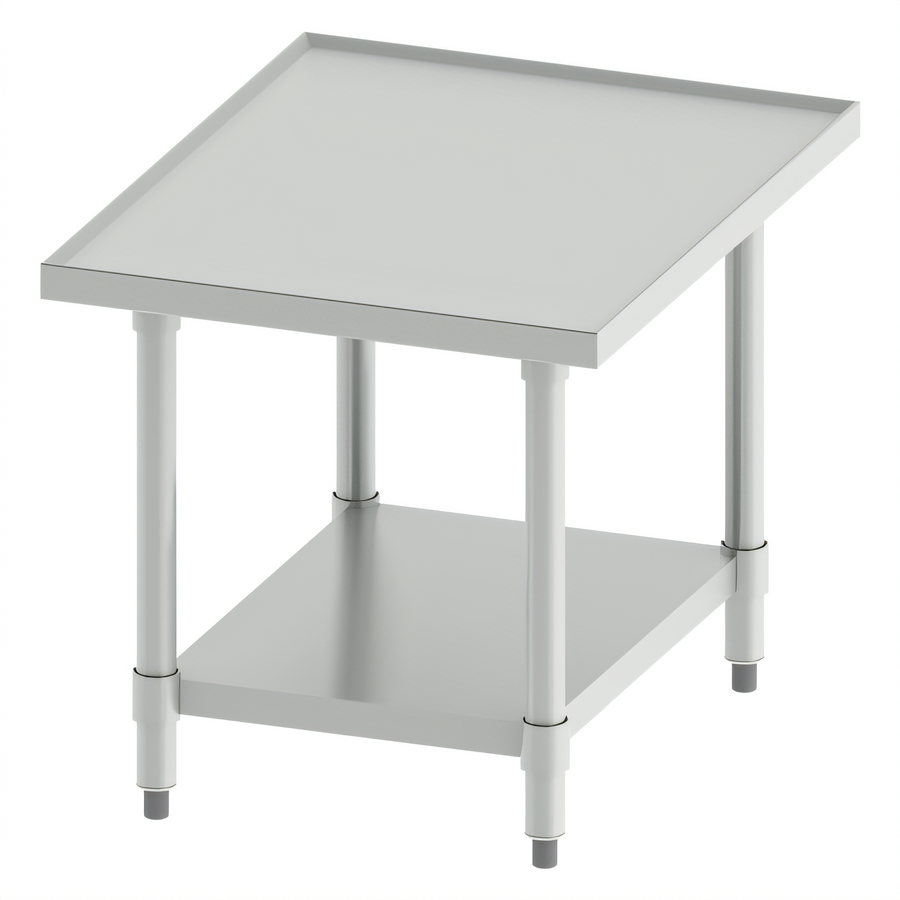 Product image #1 for Winco 24-Inch Stainless Steel Equipment Stand for Mixers and Slicers with Galvanized Undershelf