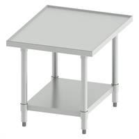 Winco 24-Inch Stainless Steel Equipment Stand for Mixers and Slicers with Galvanized Undershelf
