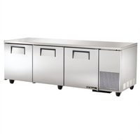 True TUC-93-HC 3-Section Deep Undercounter Refrigerator with Solid Doors, Self-Contained Side-Mount Refrigeration